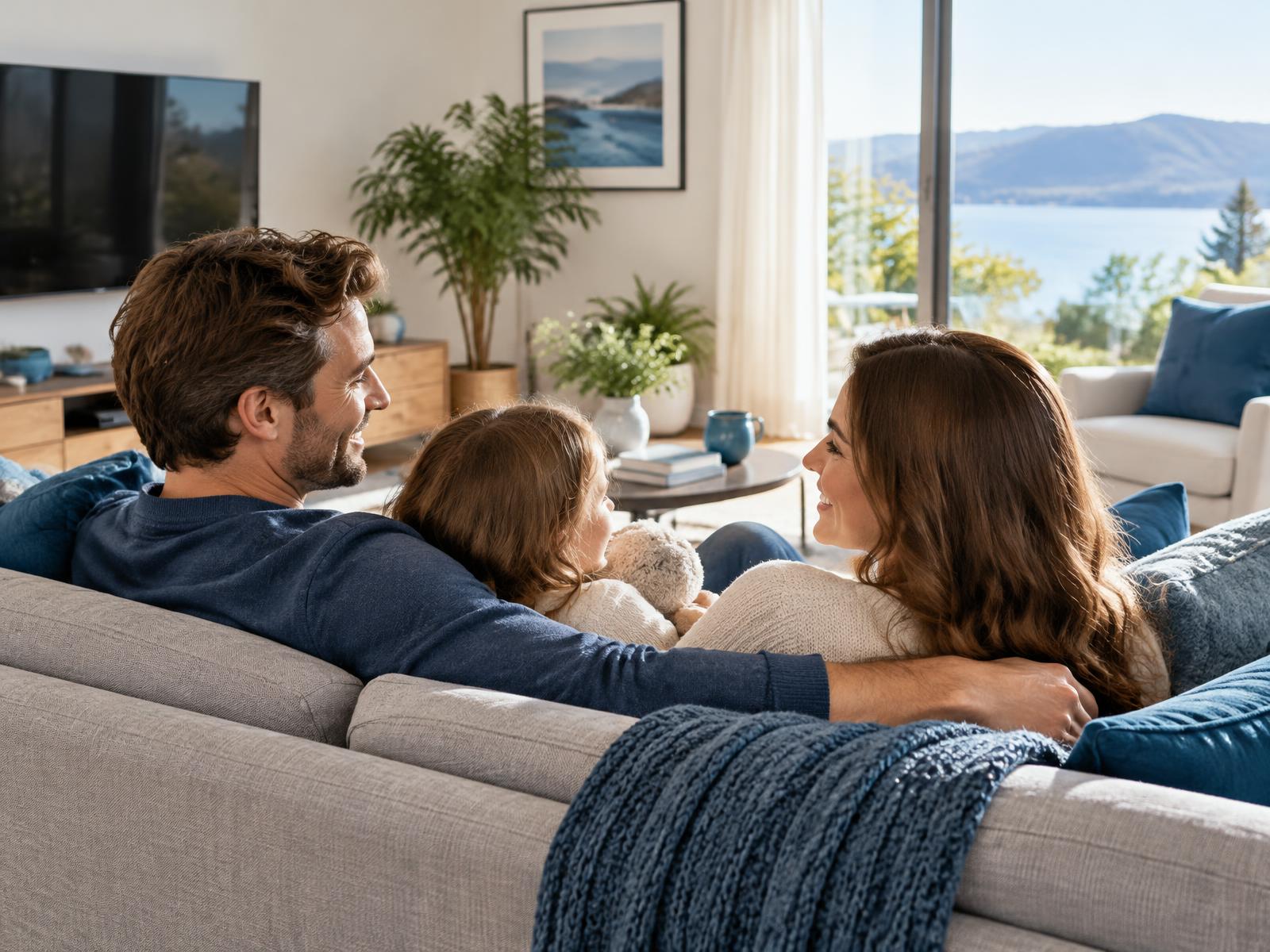 Una famiglia serena nella propria casa